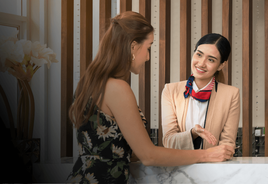 Hotel manager onboarding a new employee using standardized workforce activation and onboarding processes