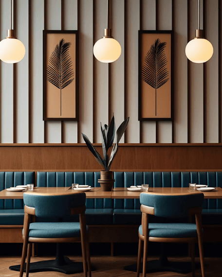 Modern restaurant interior representing hospitality performance solutions for restaurant and food service groups