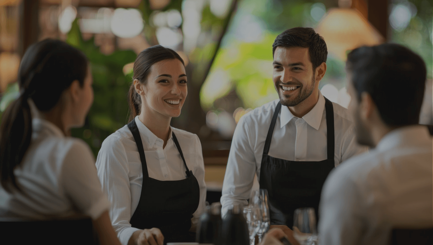 Hospitality team collaborating to turn operational knowledge into consistent performance